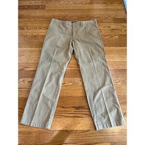 Eddie Bauer Flat Front Chino Dress Pants Mens 40x34 (Measured 40x33)